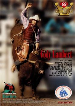1996 High Gear Rodeo Crown Jewels #69 Cody Lambert Back